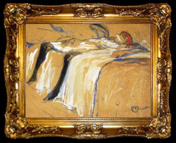 framed  Henri De Toulouse-Lautrec Alone, ta009-2